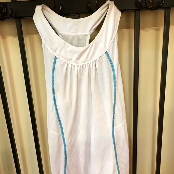 Lululemon white aqua mesh tank. - Picture 1 of 3